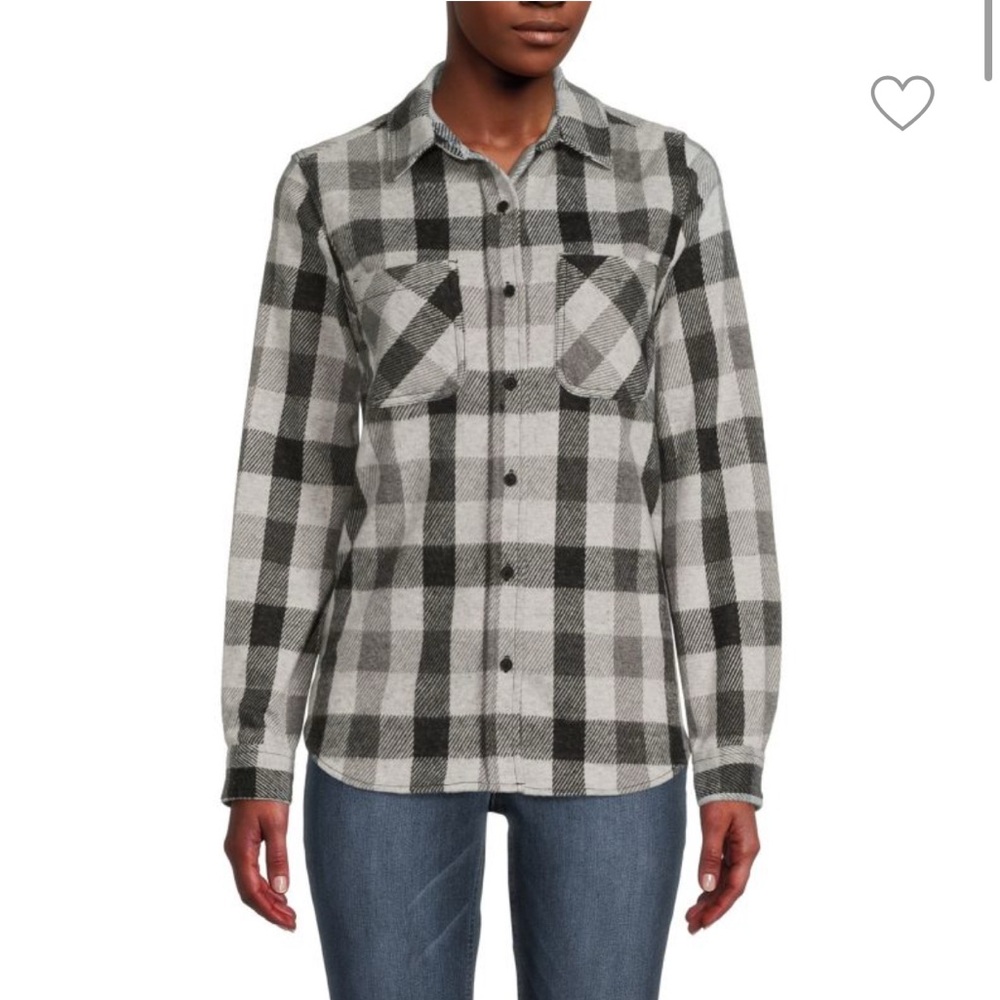 Casa Cabana Plaid Flannel Button Front Shirt/Jacket Size Medium